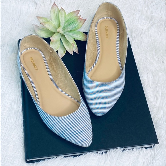 navy blue summer flats